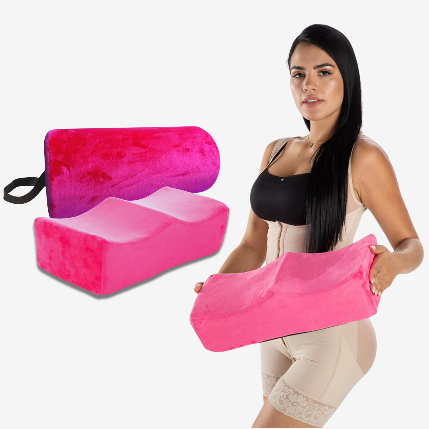 bbl pillow with back support pink - Bombshell Booty Pillow