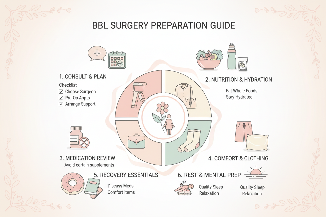 bbl surgery preparation guide.guia despues de levantamiento de gluteos