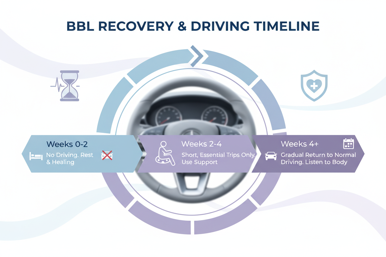 bbl recovery driving time line, cojin bbl, almohada bbl