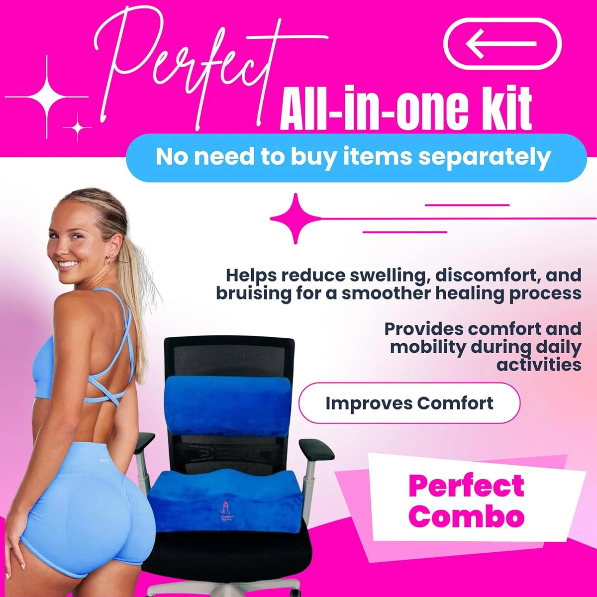 BBLPillowAfterSurgerywithDetachableBackSupportPillow_BBLPostSurgerySuppliesandLumbarPillow 