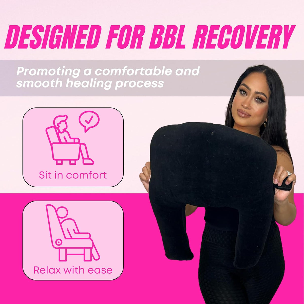 BBL Back Support Pillow | Post-Surgery Lumbar Cushion Add-On - Bombshell Booty Pillow