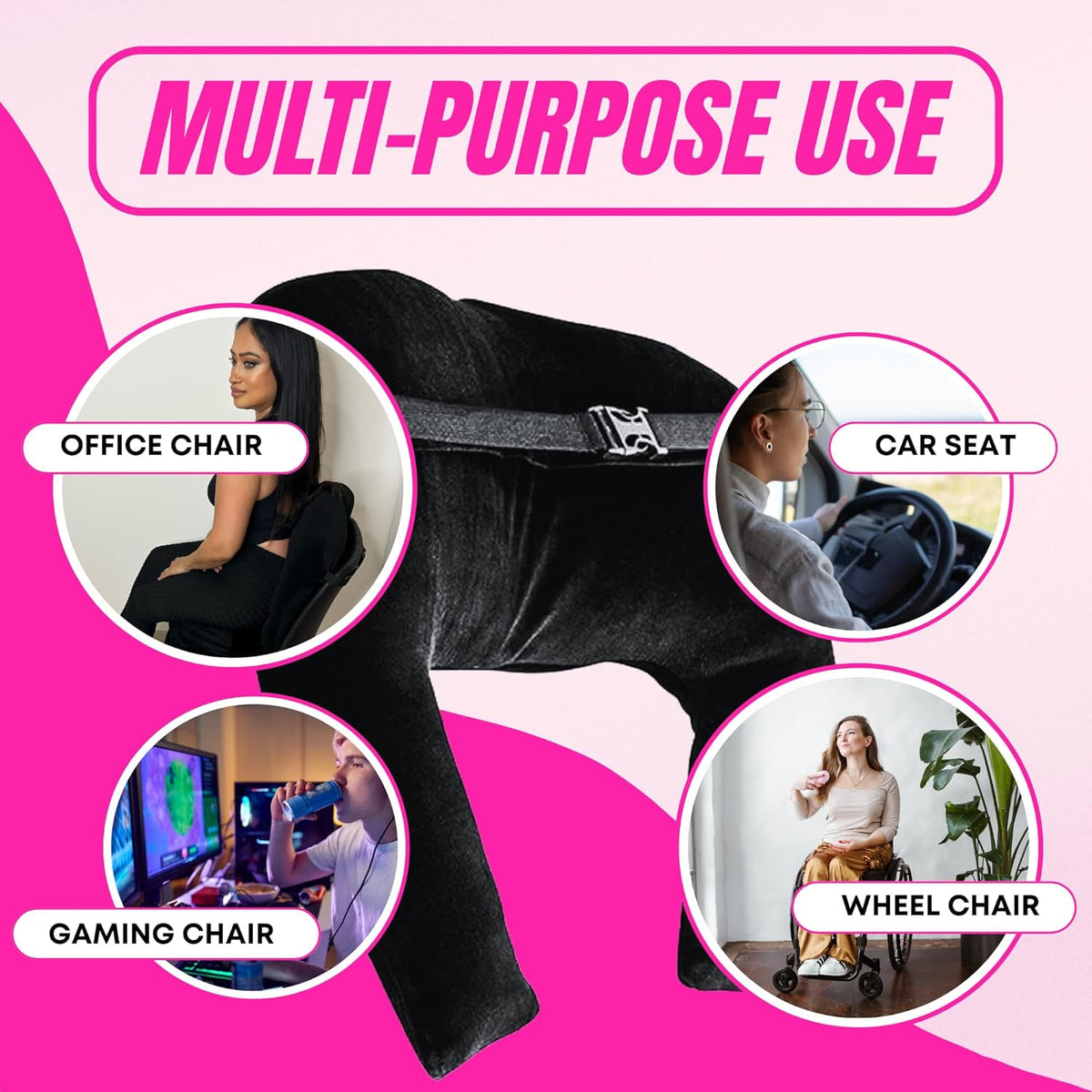 BBL Back Support Pillow | Post-Surgery Lumbar Cushion Add-On - Bombshell Booty Pillow