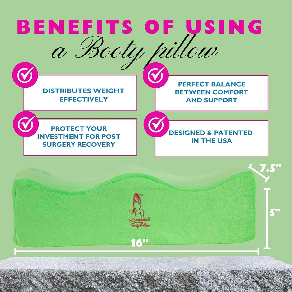 BBL Pillow + Compression Kit | 6-Piece Recovery Bundle with Boards & Lipo Foam 