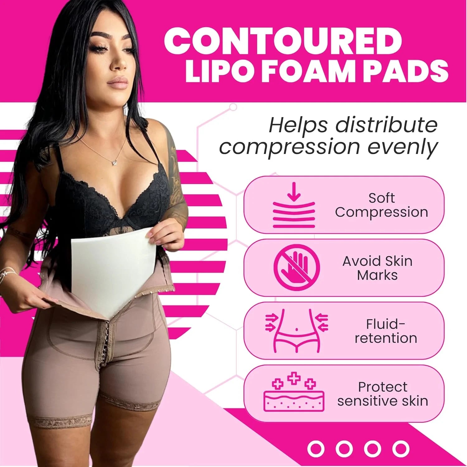 BBL Pillow + Compression Kit | 6-Piece Recovery Bundle with Boards & Lipo Foam 
