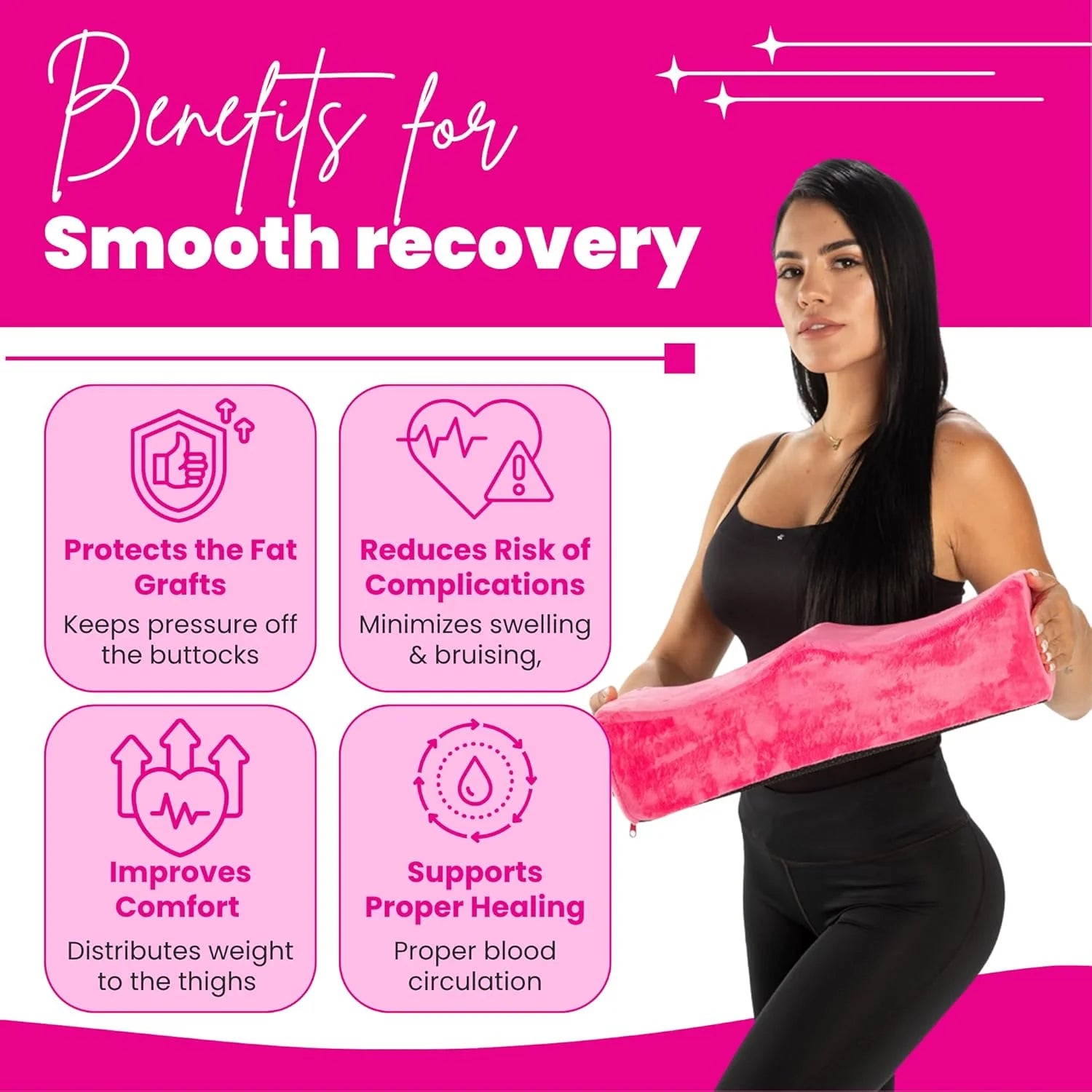 BBL Pillow + Compression Kit | 6-Piece Recovery Bundle with Boards & Lipo Foam 