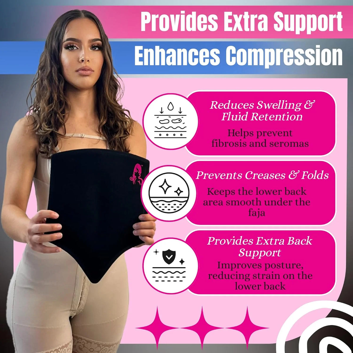 BBL Pillow + Compression Kit | 6-Piece Recovery Bundle with Boards & Lipo Foam 