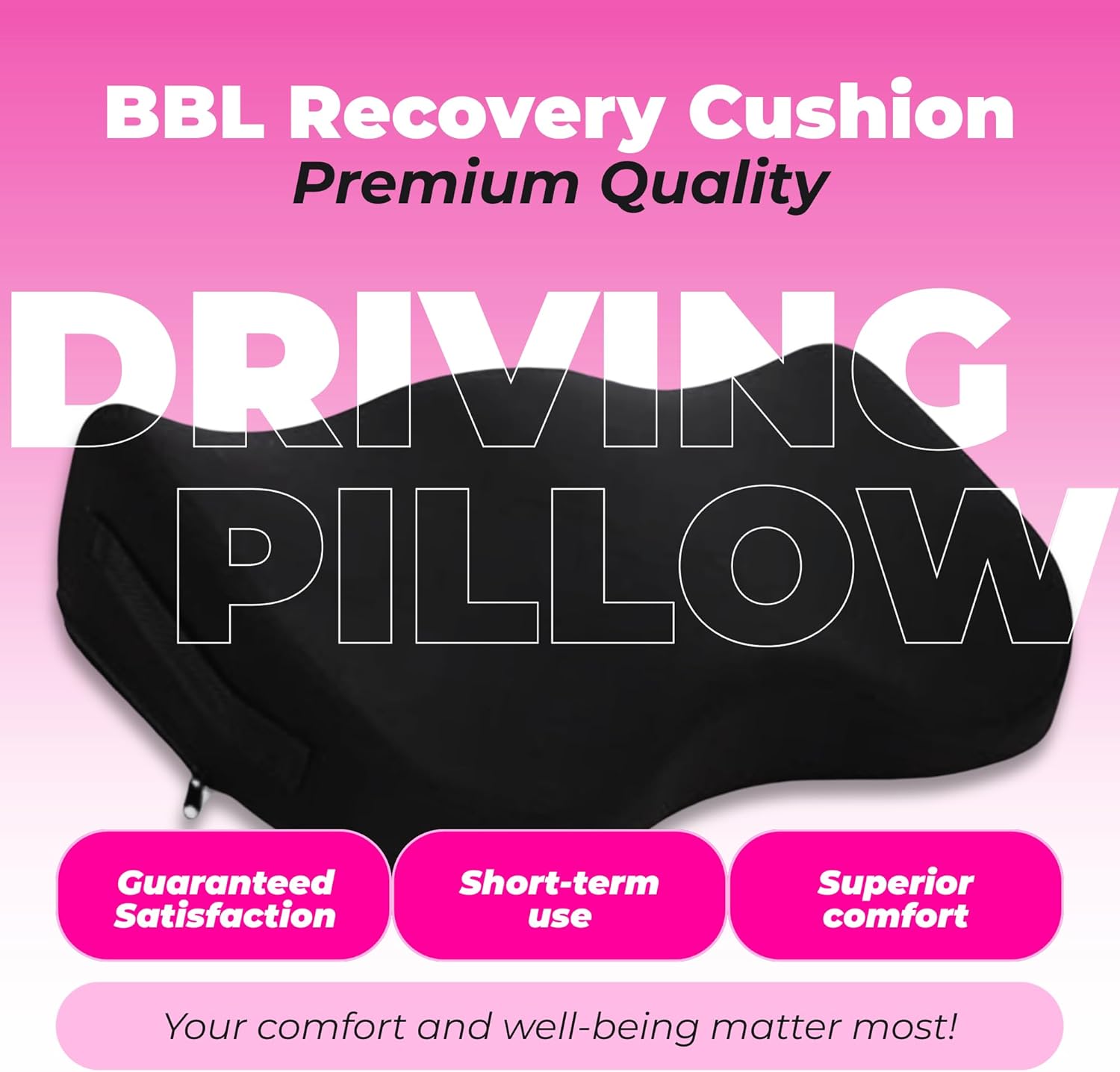 Patented BBL Car Pillow | Best Post-Surgery Driving Recovery Cushion - Bombshell Booty Pillow