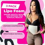 BBL pillow kit with brazilian buttock lift pillow, lipo foam, and abdominal board 7 Piece Recovery Bundle with Boards & Lipo Foam Black