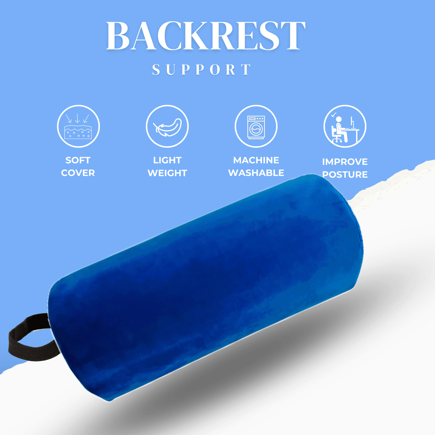 bbl pillow with back support set - blue - Bombshell Booty Pillow