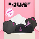 BBL Pillow + Compression Kit 7 Piece Recovery Bundle with Boards & Lipo Foam Black