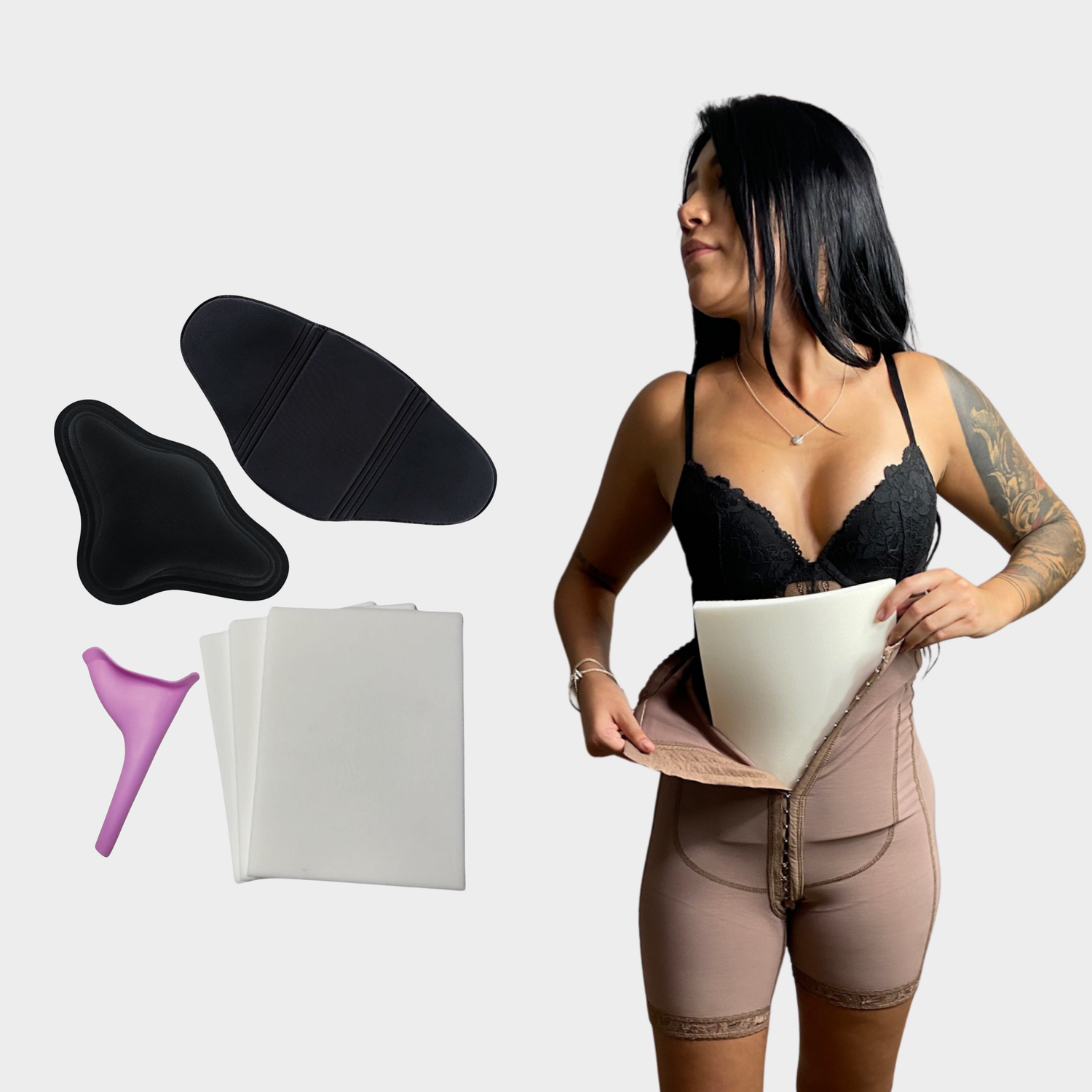 Post OP BBL Recovery Essentials: Post-Surgery Kit with Lipo Foam Pads, Lumbar BackBoard, and More!