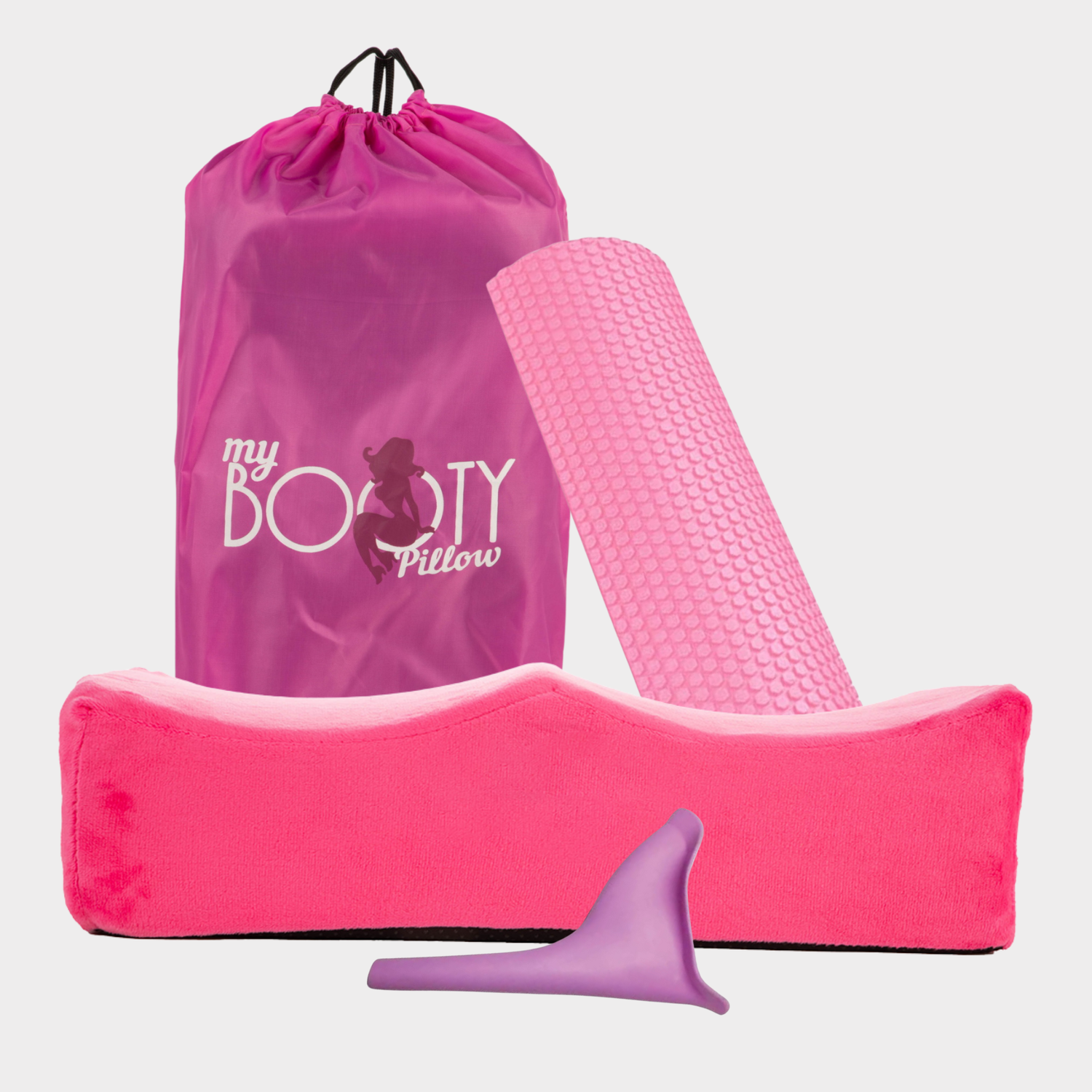 Ensemble oreiller rose et rehausseur de toilettes
