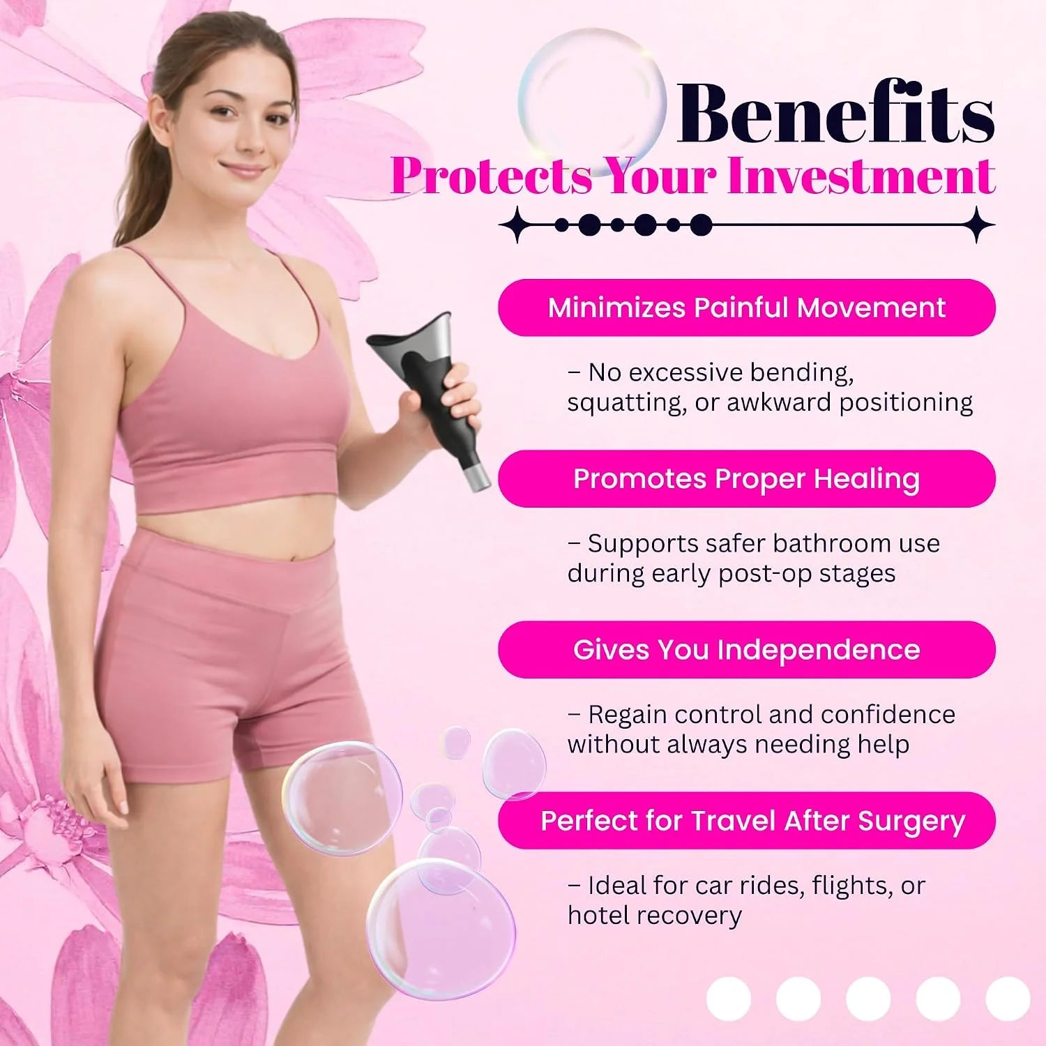 How to use a collapsible female pee funnel – simple 3-step guide for standing to pee anywhere Black 