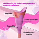 How to use a collapsible female pee funnel – simple 3-step guide for standing to pee anywhere pink 