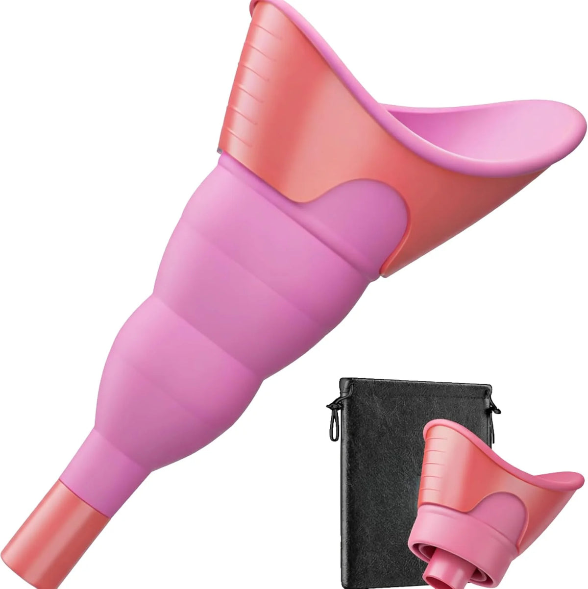 Collapsible female urinal common uses – travel, camping, post-surgery recovery, bedridden care, and emergencies Pink 