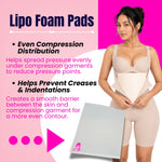 3 lipo foam pads reduce swelling and smooth contours after liposuction surgery 