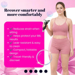 Women's collapsible urinal funnel package contents – includes pee funnel device and travel carry pouch Black 