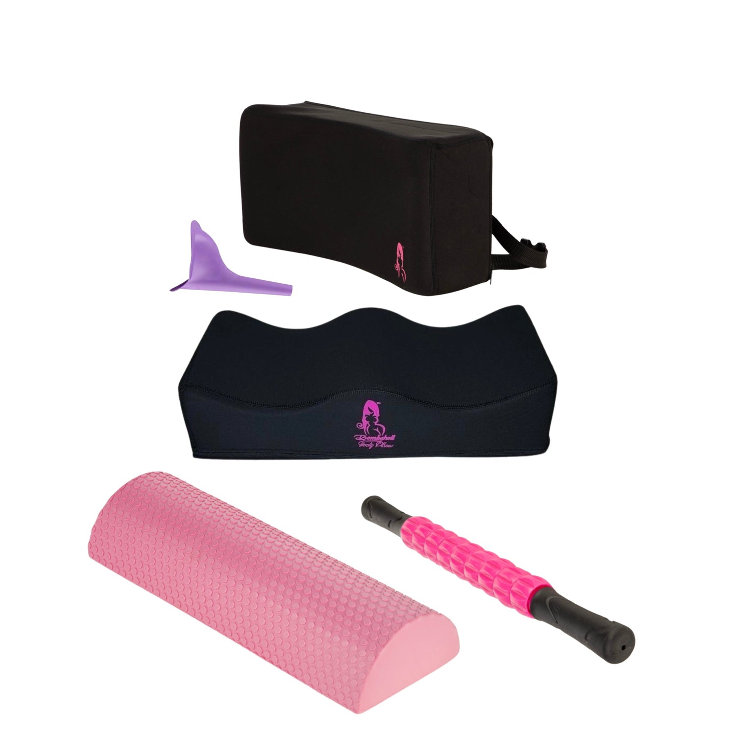 BBL Pillow, Back Rest, Toilet Riser, Massage Roller Combo - Bombshell Booty Pillow