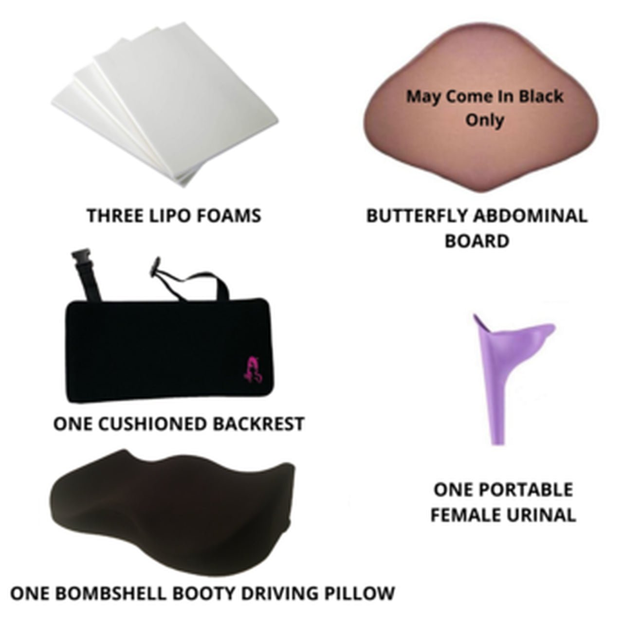 Brazilian Butt Lift Pillow Post Op Essentials Kit With bbl Driving Pillow - Bombshell Booty Pillow