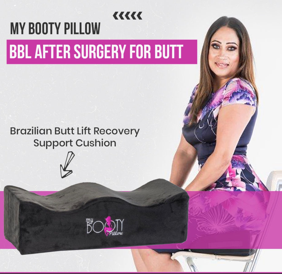 Brazilian Butt Lift Toilet Seat Riser Pillow + Back Support For Sitting  comfortably After BBL Surgery 