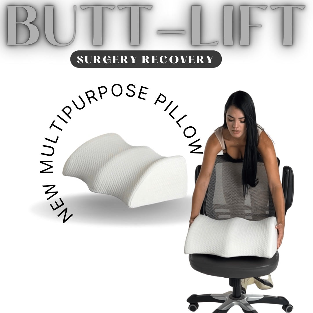 BBL Pillow After Surgery Brazilian Butt Lift Pillow Post Surgery Recovery  for Sitting Sleeping Driving Booty Butt Pillow for Woman Lumbar Back Cushion  Seat Foam 