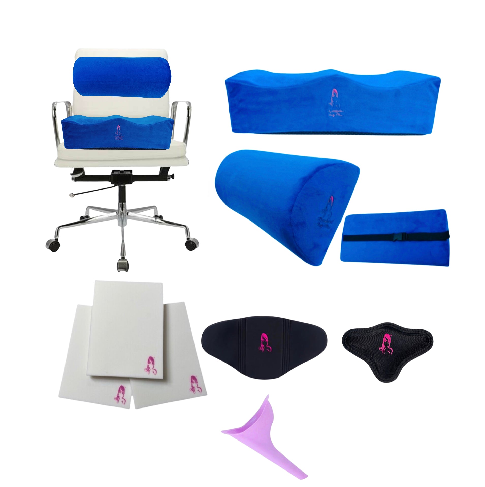 BBL Pillow ( Black) After Surgery Butt Pillows Brazilian Butt Lift Booty  Post Recovery for Sitting Driving Chair Seat Cushion Back Support Kit Set  for Women