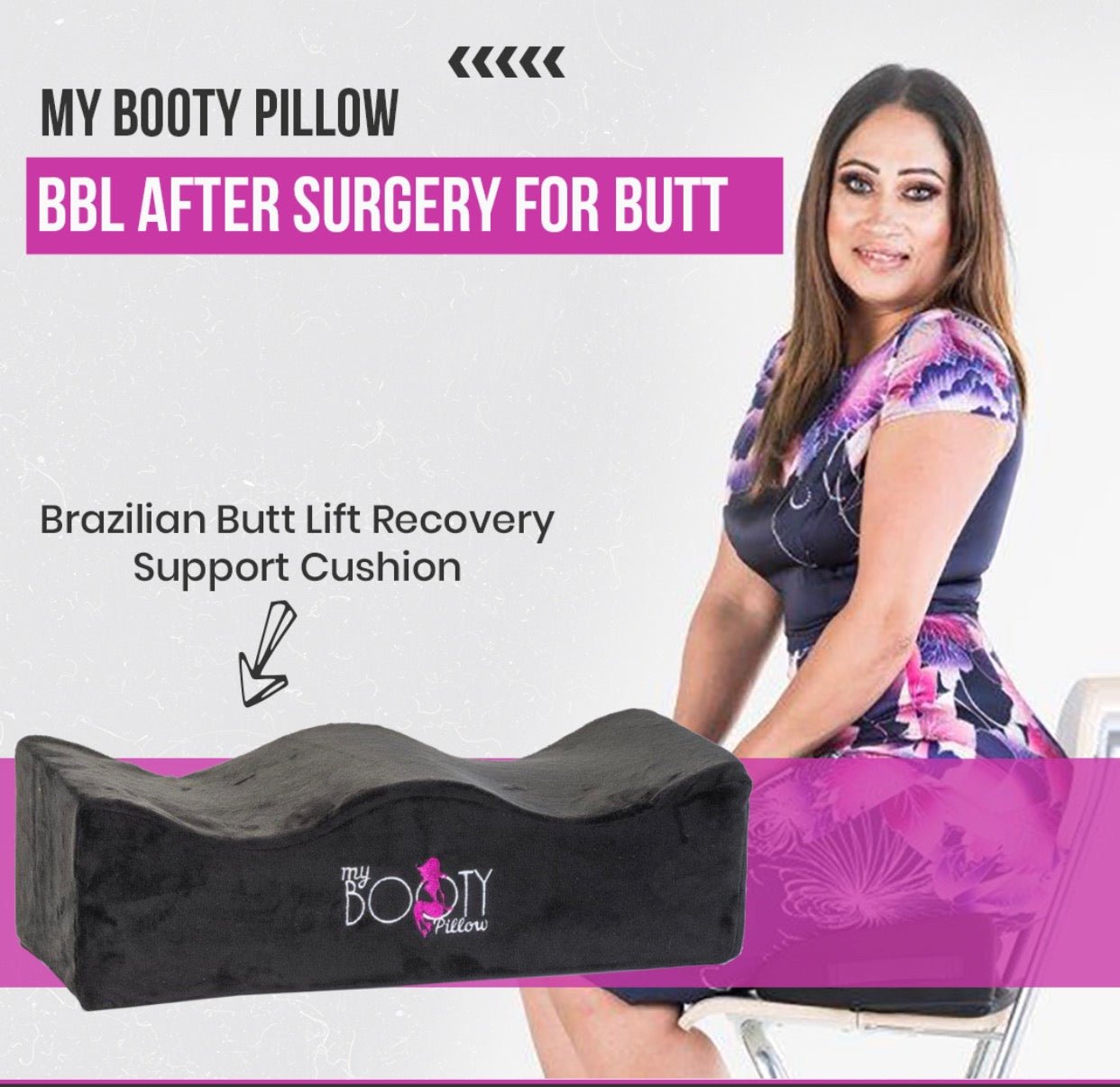 My Booty Cushion BBL Pillow, Purple Toilet Riser, Massage Roller combo - Bombshell Booty Pillow