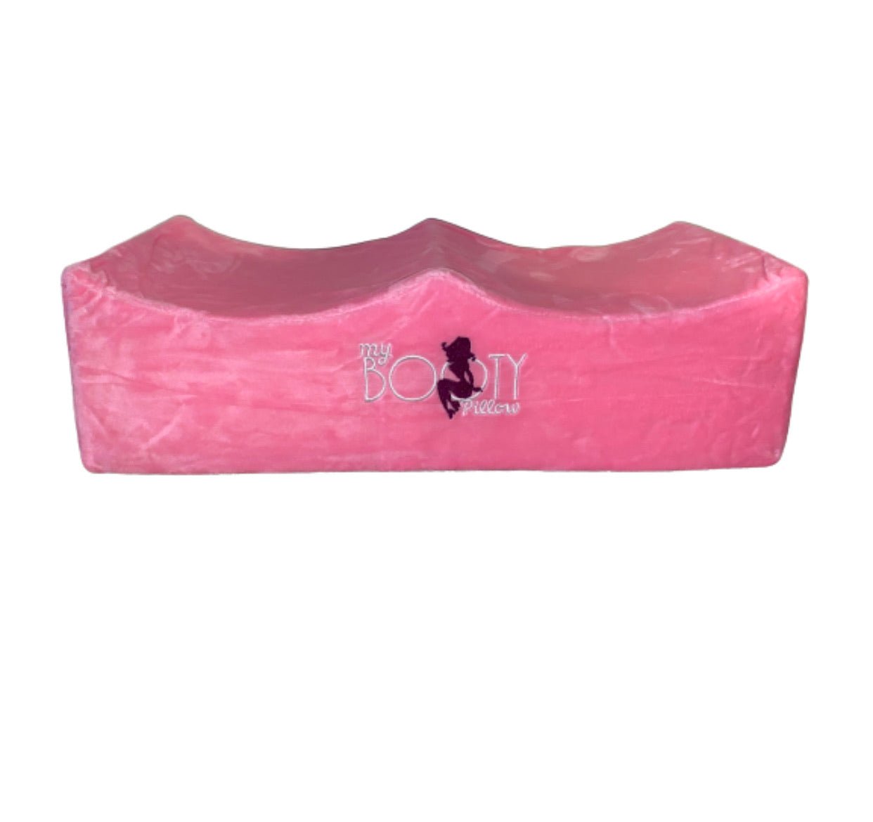 Pink velour BBL cushion pillow and toilet riser for post-surgery recovery 